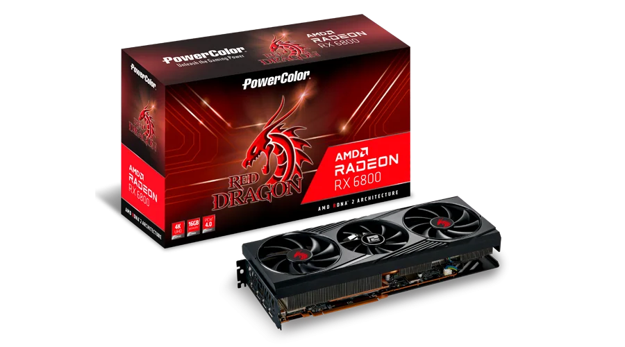 PowerColor Red Dragon AMD Radeon RX 6800 de 16 GB GDDR6